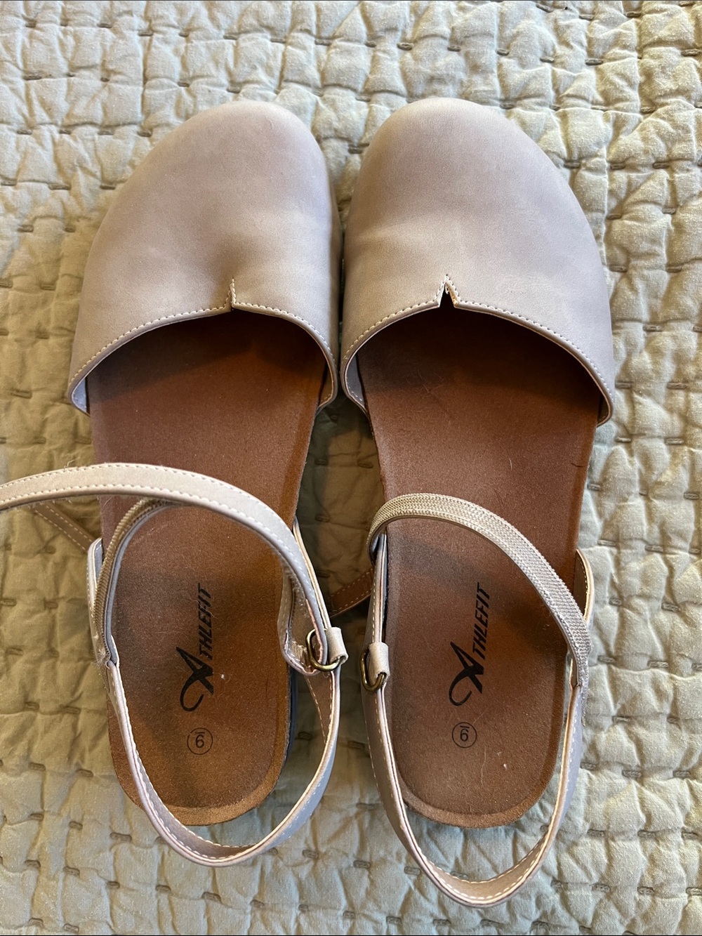 Women's Taupe Slingback Flats